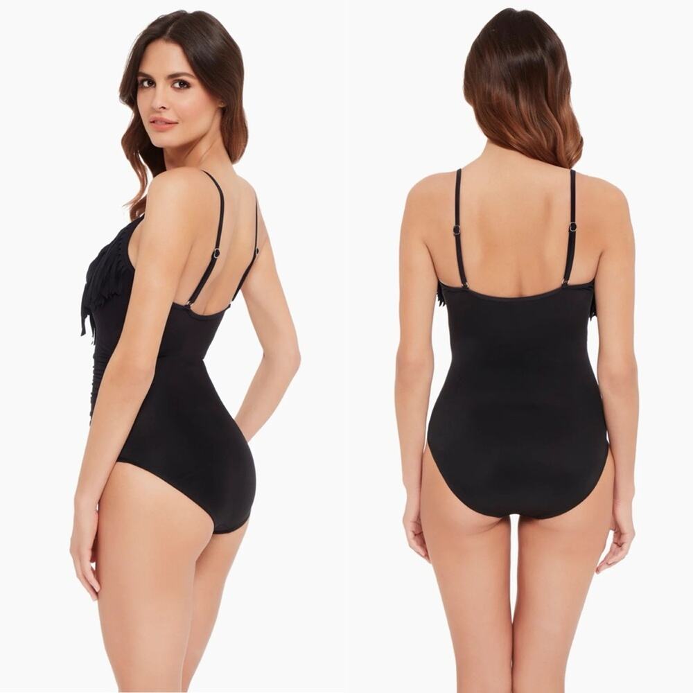 NEW Magicsuit Blaire Fringe One Piece Swimsuit in Black Size 8 - Picture 10 of 10